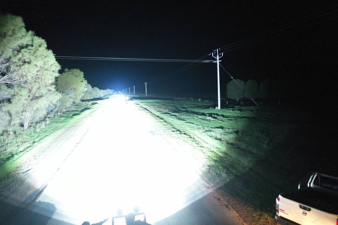 After-Nitro 180 Low Beam/Hi Beam Comparison on bitumen