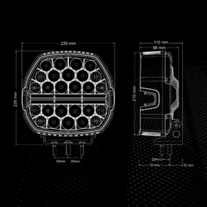 Line drawing of the Vulkan Driving Light
